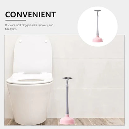 Hogedruk Toiletplunjer met Brede Rubberen Kop – 16x16x42cm